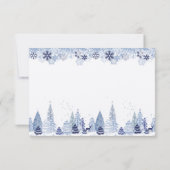 Rustikale Schneeflocken Winterheirat Save The Date (Rückseite)