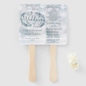 Rustikale Schneeflocken Winterhochzeit Fächer (Vorne und Hinten)