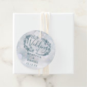 Rustikale Schneeflocken Winterhochzeit Geschenkanhänger (Beispiel)