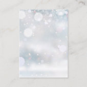 Rustikale Schneeflocken Winterhochzeit Vielen Dank Platzkarte (Rückseite)