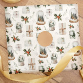 Rustikale Schneeglobe Weihnachtsgeschenke Geschenkpapier
