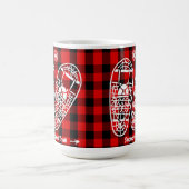 Rustikale Schneeschuhe Buffalo Kariert Kaffeetasse (Mittel)