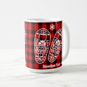 Rustikale Schneeschuhe Buffalo Kariert Kaffeetasse (VorderseiteRechts)