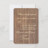 Rustikale Schnittholzmütze RSVP Karte (Rückseite)
