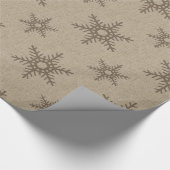 Rustikale Schokolade Imitate Burlap Snowflake Must Geschenkpapier (Ecke)