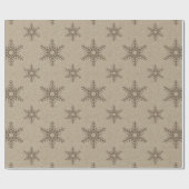 Rustikale Schokolade Imitate Burlap Snowflake Must Geschenkpapier (Flach)