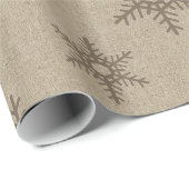 Rustikale Schokolade Imitate Burlap Snowflake Must Geschenkpapier (Rolleneckpunkt)