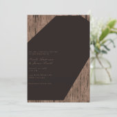 Rustikale Schokolade Rose Holz Moderne Elegante Ho Einladung (Stehend Vorderseite)