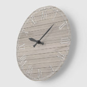 Rustikale schöne hölzerne Beschaffenheit Große Wanduhr (Winkel)