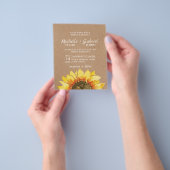 Rustikale schöne Sonnenblume Kraft botanische Hoch Flyer (Gruppe)