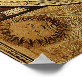 Rustikale schöne Vintage Weltkarte Poster (Ecke)