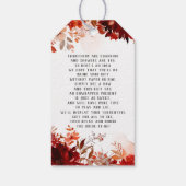 Rustikale Schönheitsblumendusche an der Grenze Geschenkanhänger (Rückseite)