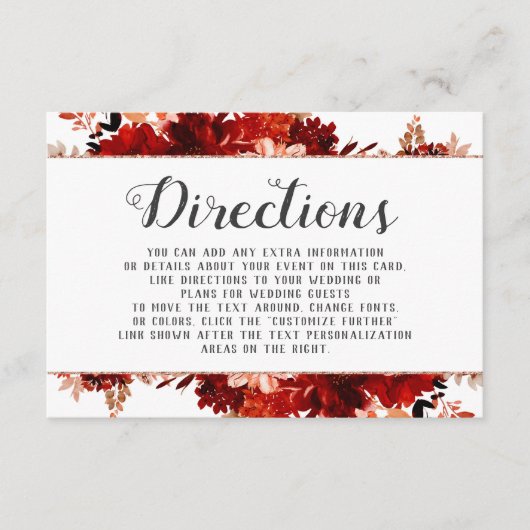 Rustikale Schönheitsblumenführung Gerahmte Hochzei Begleitkarte (Vorderseite)