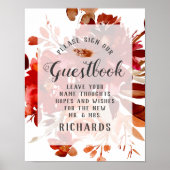 Rustikale Schönheitsflora Bitte unterschreiben Sie Poster (Vorne)