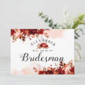 Rustikale Schönheitsfloral sein meine Bridesman-Vo (Stehend Vorderseite)