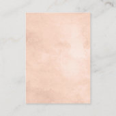 Rustikale Schönheitswasserfarbe Hochzeitsdetails Begleitkarte (Rückseite)