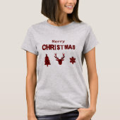 rustikale schottische Weihnachtsschrift T-Shirt (Vorderseite)