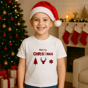 rustikale schottische Weihnachtsschrift T-Shirt