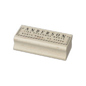Rustikale Schreibadresse Nachname Rechteckige Adre Gummistempel (Stempel)