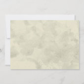 Rustikale Schreibmaschine befestigt Einladung (Rückseite)