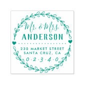 Rustikale Schreibschrift Name & Rücksendeadresse Permastempel (Design)