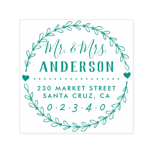 Rustikale Schreibschrift Name & Rücksendeadresse Permastempel (Design)