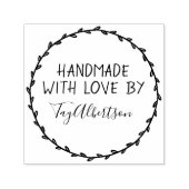 Rustikale Schreibweise mit Liebe und Individuelle  Permastempel (Design)