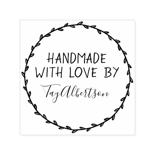 Rustikale Schreibweise mit Liebe und Individuelle  Permastempel (Design)