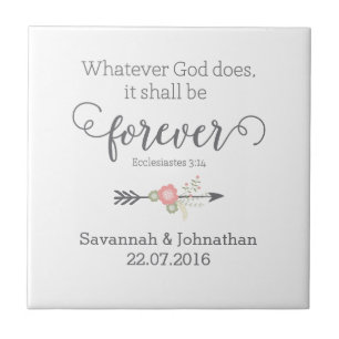 Rustikale Schrift Christliche Kunsthochzeit Fliese