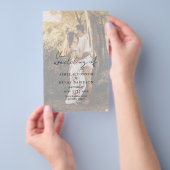Rustikale Schrift Hochzeitsprogramm-Foto im modern Flyer (Handgriff)