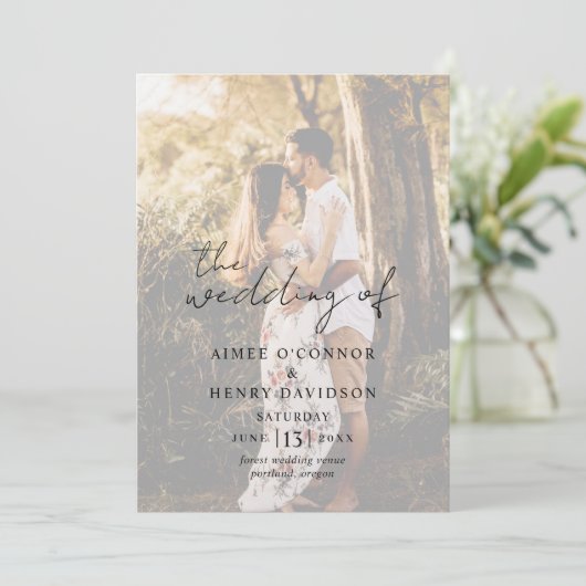 Rustikale Schrift Hochzeitsprogramm mit modernem F Programm (Stehend Vorderseite)