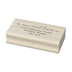 Rustikale Schrift Moderne Hochzeit Gummistempel