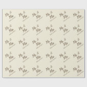 Rustikale Schrift neu verheiratet Mr. Just Custom Geschenkpapier (Flach)