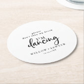 Rustikale Schrift Nimm nicht mein Getränk, ich tan Runder Pappuntersetzer (Angewinkelt)