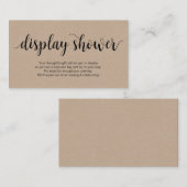 Rustikale Schrift, rustikale Kraft, Display-Dusche Begleitkarte (Vorne/Hinten)