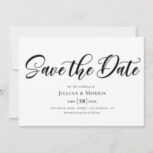 rustikale Schrift Save-the-Date-Einladung Einladung