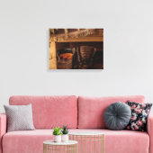 Rustikale Schuhabbildung auf Leinwand (Insitu (Wohnzimmer))