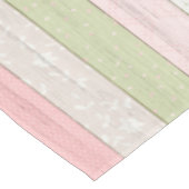 Rustikale Schuhputzdusche aus Grün und Rosa Blumen Tischdecke (Schrägansicht)