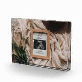 rustikale Schwangerschaftsankündigung von Ultrasou Fotoblock (Rechts)