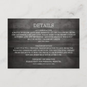 Rustikale Schwarz-Holz-String Lichter Hochzeiten D Begleitkarte (Vorderseite)