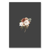 Rustikale Schwarz-Pfirsich-Blütenhochzeit-Tischnum Tischnummer (Rückseite)