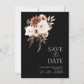 Rustikale Schwarz Pfirsichblütenhochzeit retten da (Vorderseite)