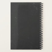 Rustikale Schwarz-Weiß-Braut und Groom-Hochzeit Planer (Rückseite)