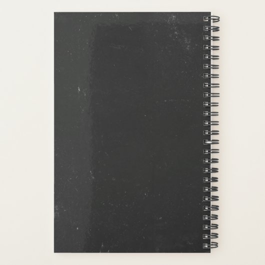 Rustikale Schwarz-Weiß-Braut und Groom-Hochzeit Planer (Rückseite)