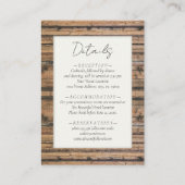 Rustikale Schwarz-weiße Elfenbeinholzrahmen - Deta Begleitkarte (Vorderseite)