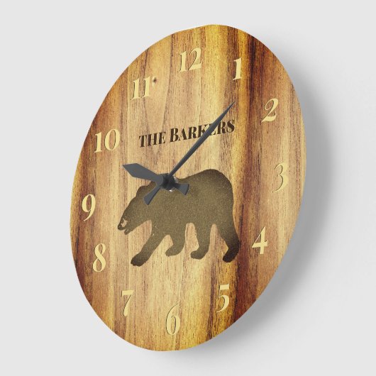 Rustikale Schwarzbär-Lounge 2 große Uhr (Winkel)