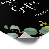 Rustikale schwarze Botanische Karten und Geschenke Poster (Ecke)