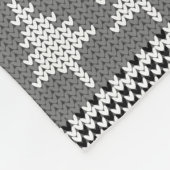 Rustikale schwarze Elch-nordischer Fleecedecke (Ecke)