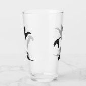 Rustikale Schwarze Flying Encks-Silhouette Glas (Links)