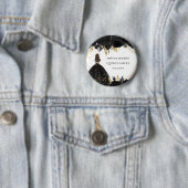 Rustikale Schwarze Gold-Blütenprinzessin Quinceane Button (Beispiel)